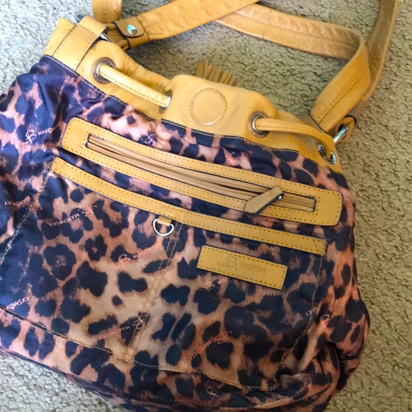 B. Makowsky Tan Leather Shoulder Bag - Picture 7 of 10